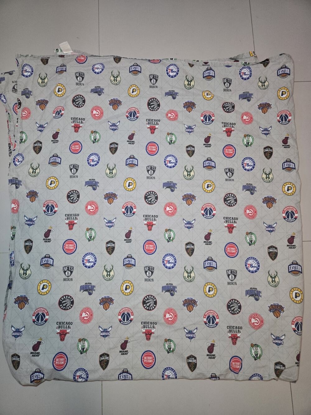 Pottery Barn Teen Nba Basketball Eastern Conference Logos Full Flat Sheet Only